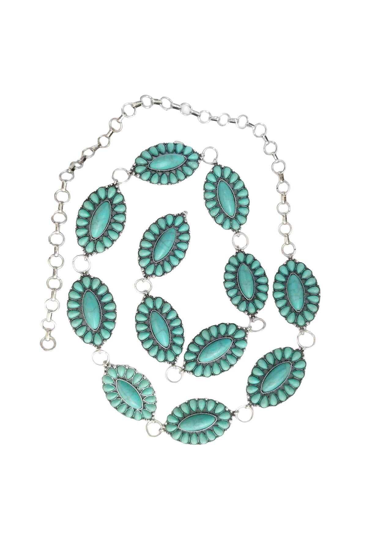 Floral Turquoise Patch Waist Chains WA0240