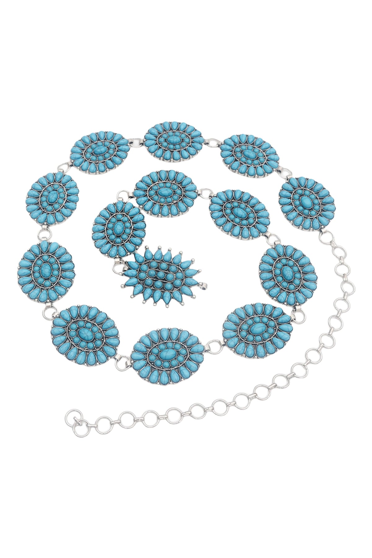 Floral Turquoise Patch Waist Chains WA0241