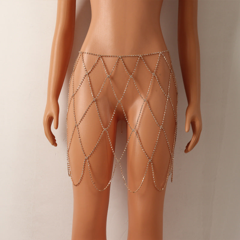 Mesh Rhinestone Dress Body Chain WA0253 – view 4