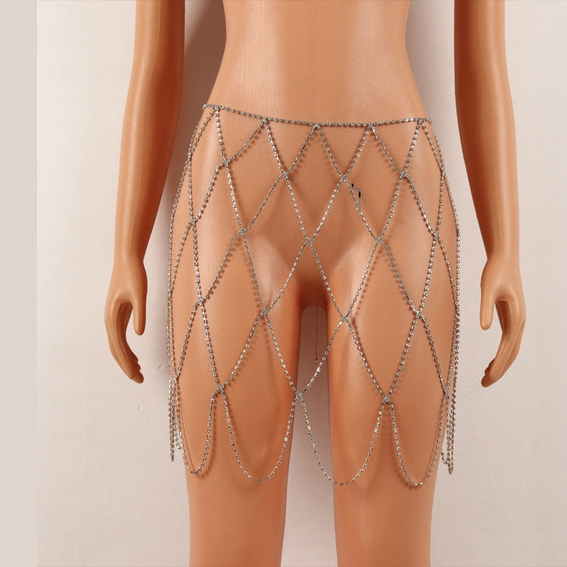 Mesh Rhinestone Dress Body Chain WA0253 – view 5