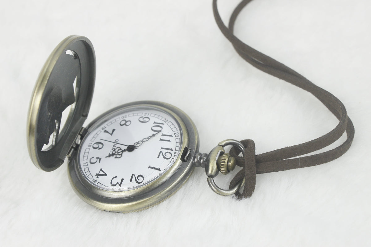Rose Flower Quartz Pocket Watch WH0167