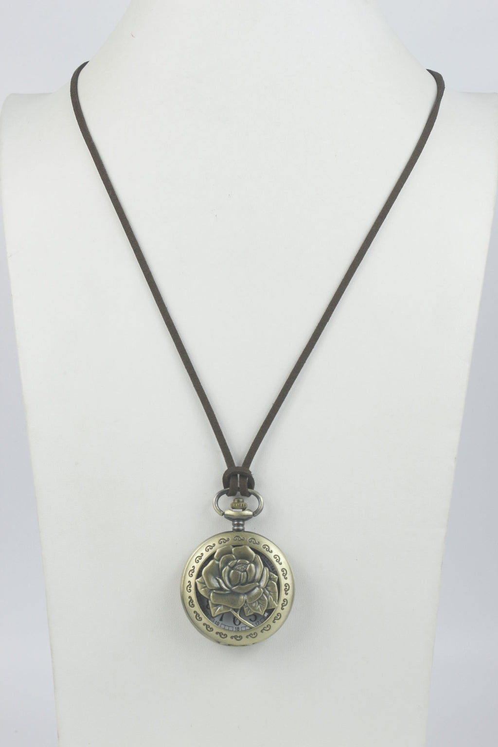 Rose Flower Quartz Pocket Watch WH0167