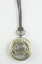 Rose Flower Quartz Pocket Watch WH0167