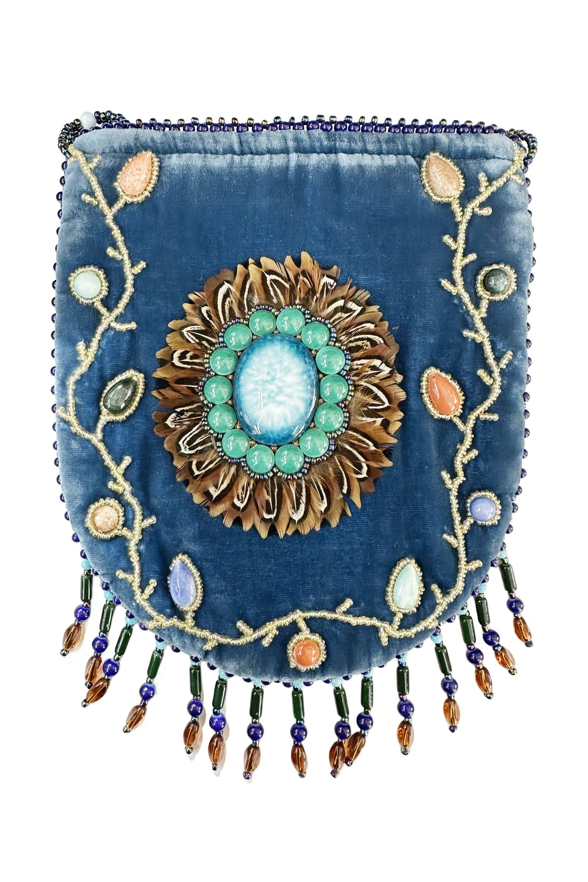 Skull Pattern Velvet Crossbody LUG