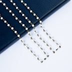 Crystal Beaded Chain Necklace N1163