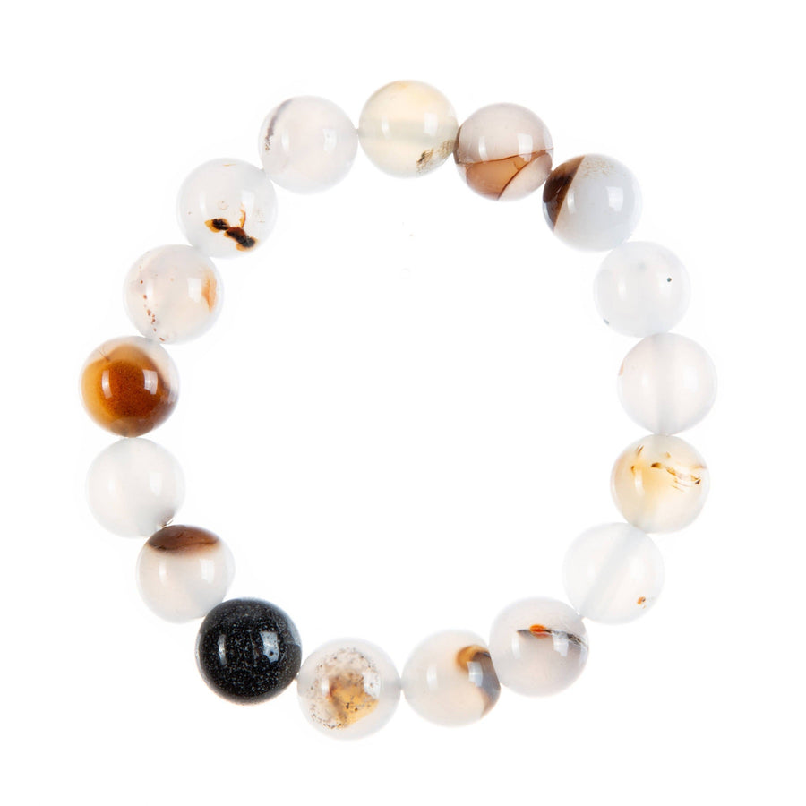 Dendritic Agate Stone Stretch Bracelet B2054-Dendritic Agate