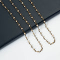 Crystal Beaded Chain Necklace N1163