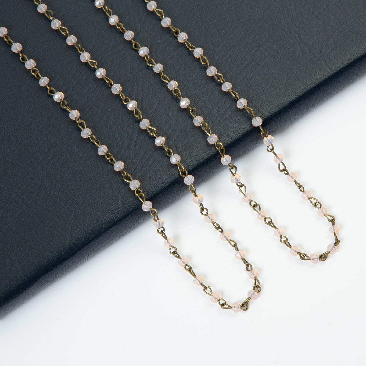Crystal Beaded Chain Necklace N1163