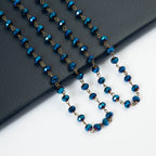 Crystal Beaded Chain Necklace N1163