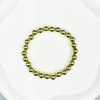 Golden Hematite Bead Stretch Bracelet B3443-Gold-6MM - view 5