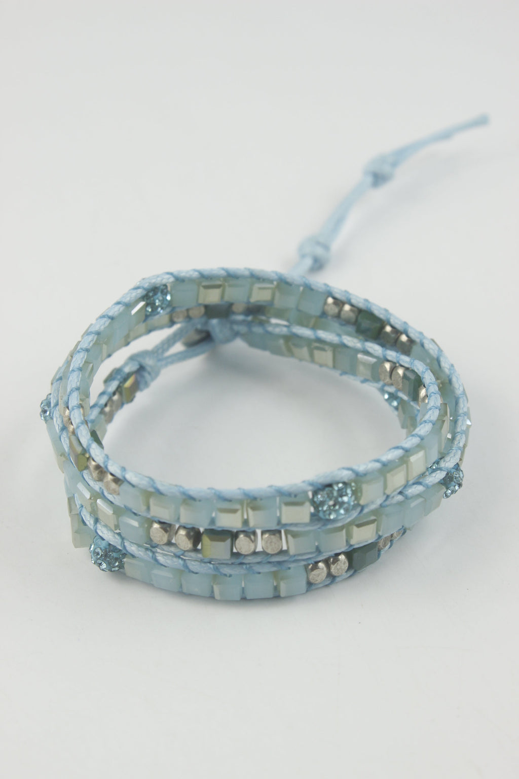 Fashion Faceted Diamond Beads Wrap Bracelet B1550
