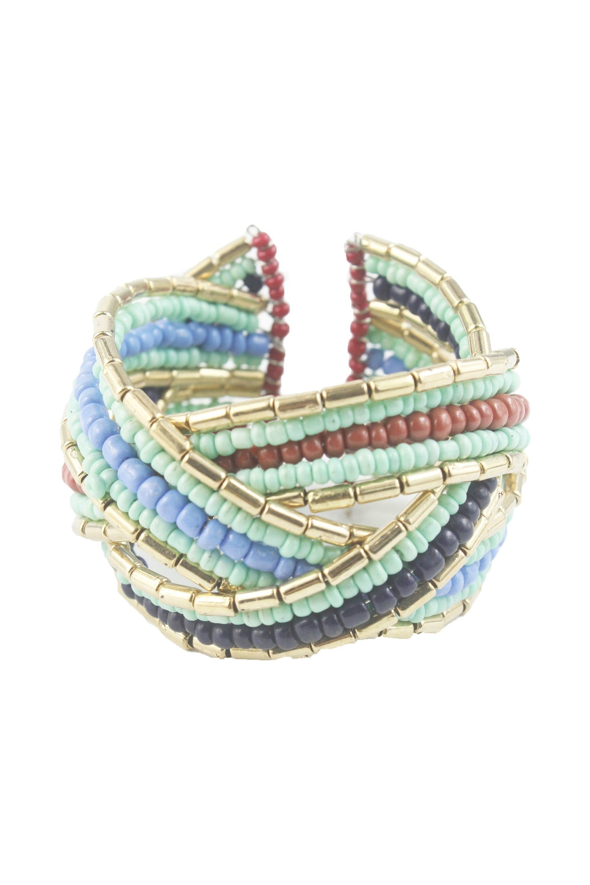 Seed Beaded Cuff Bracelet B1826