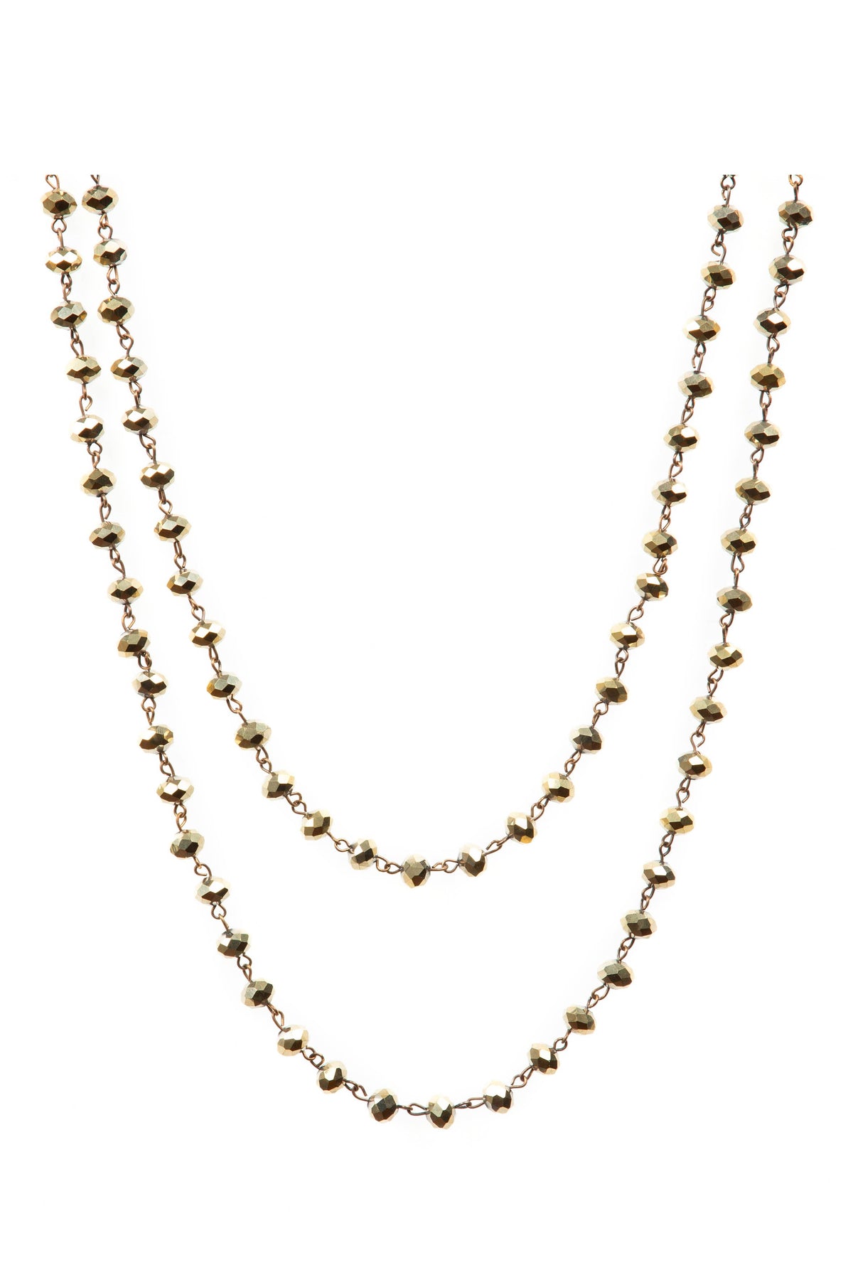 Crystal Beaded Chain Necklace N1163