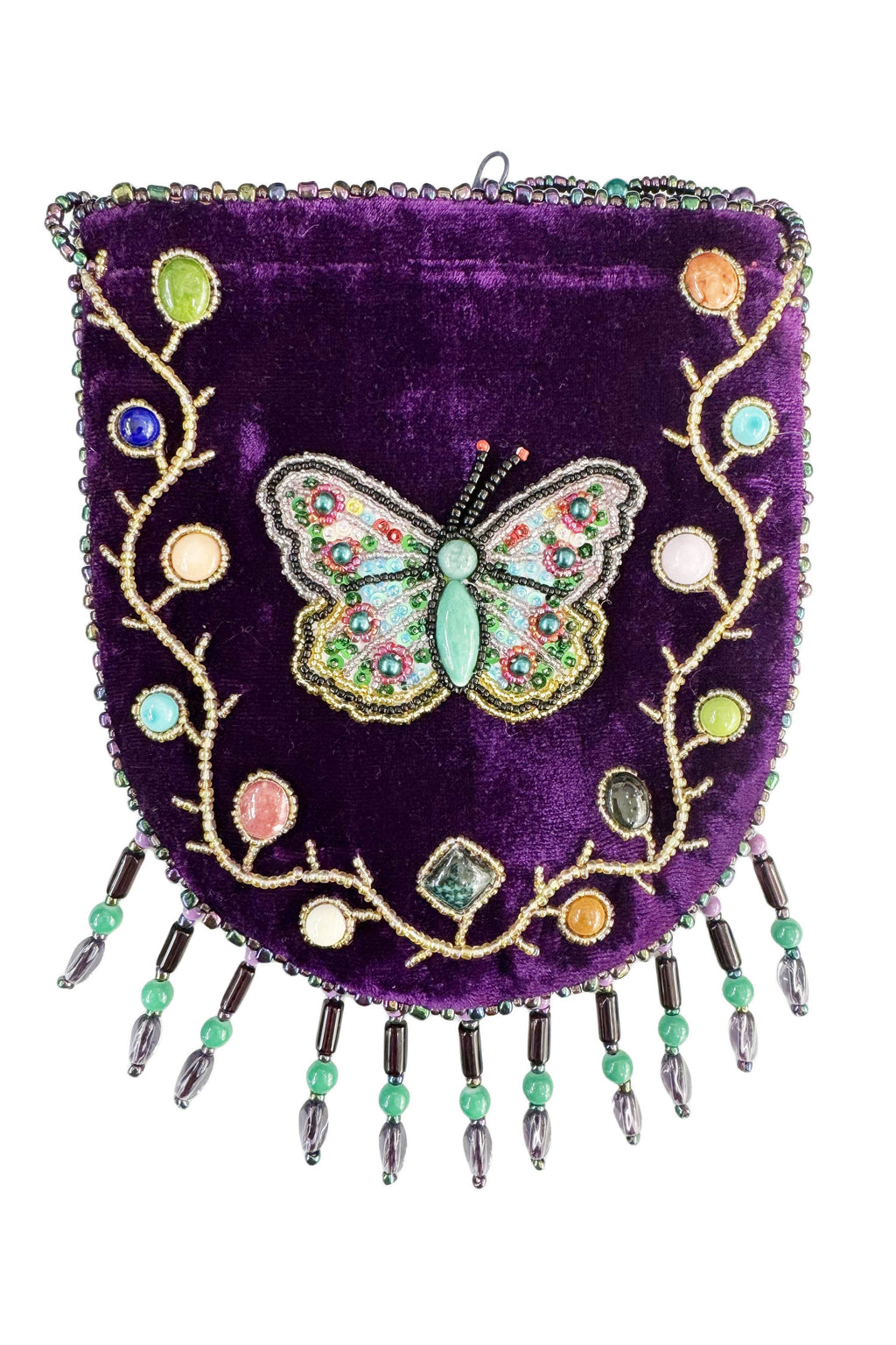 Skull Pattern Velvet Crossbody LUG