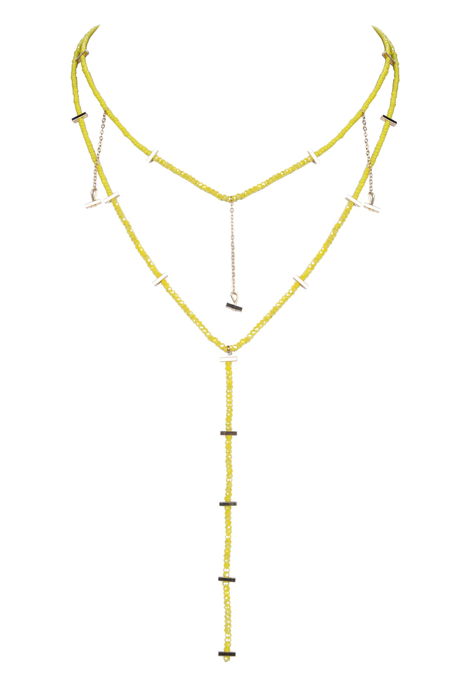 Fashion Strand Tiny Crystal Pendant Necklace N3145
