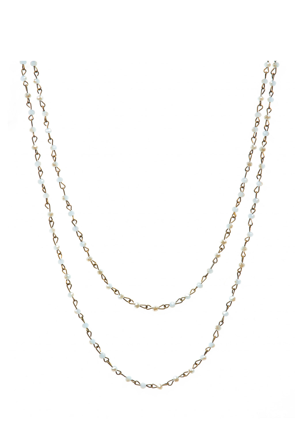 Crystal Beaded Chain Necklace N1163