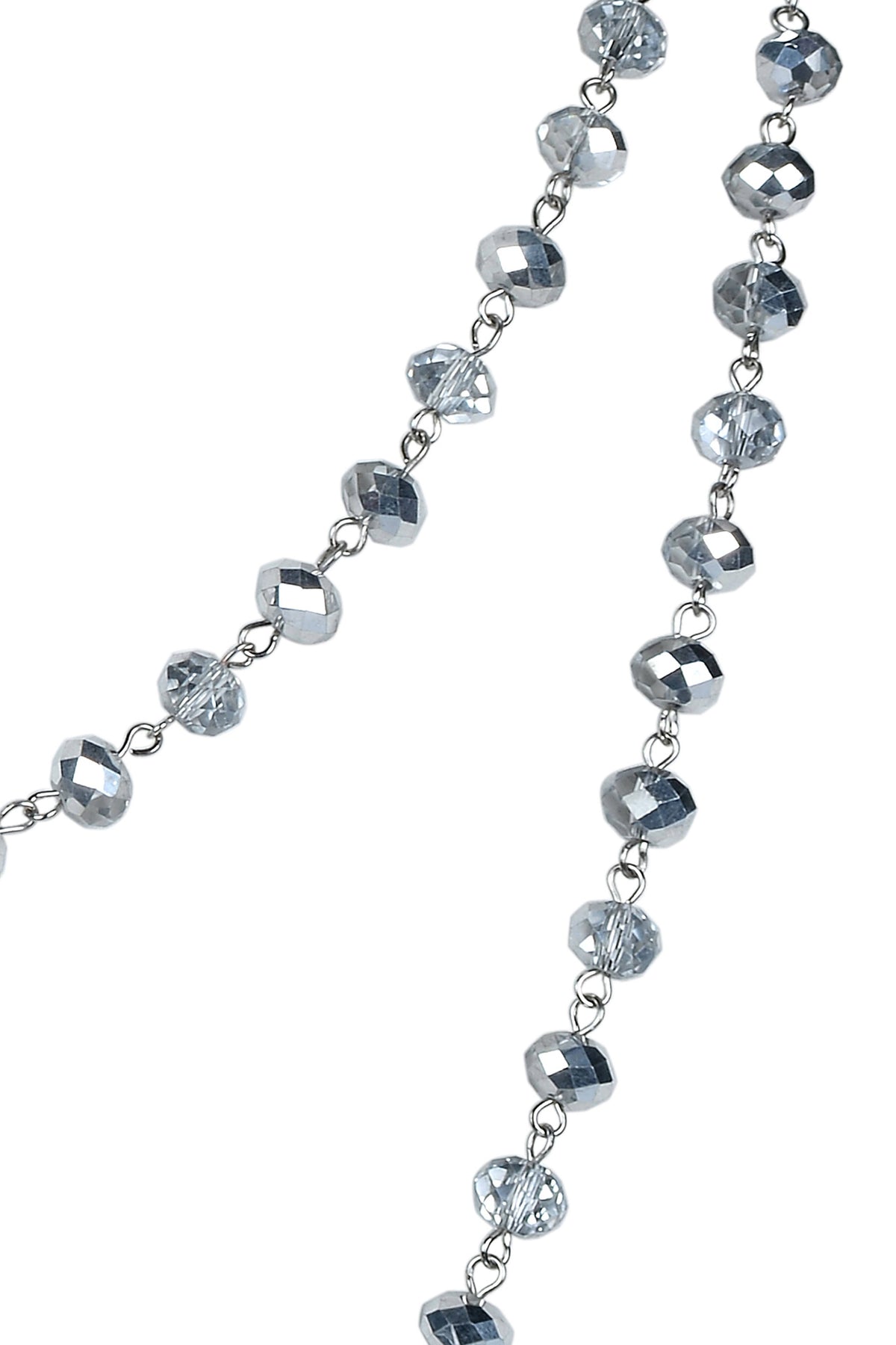 Crystal Beaded Chain Necklace N1163