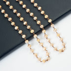 Crystal Beaded Chain Necklace N1163