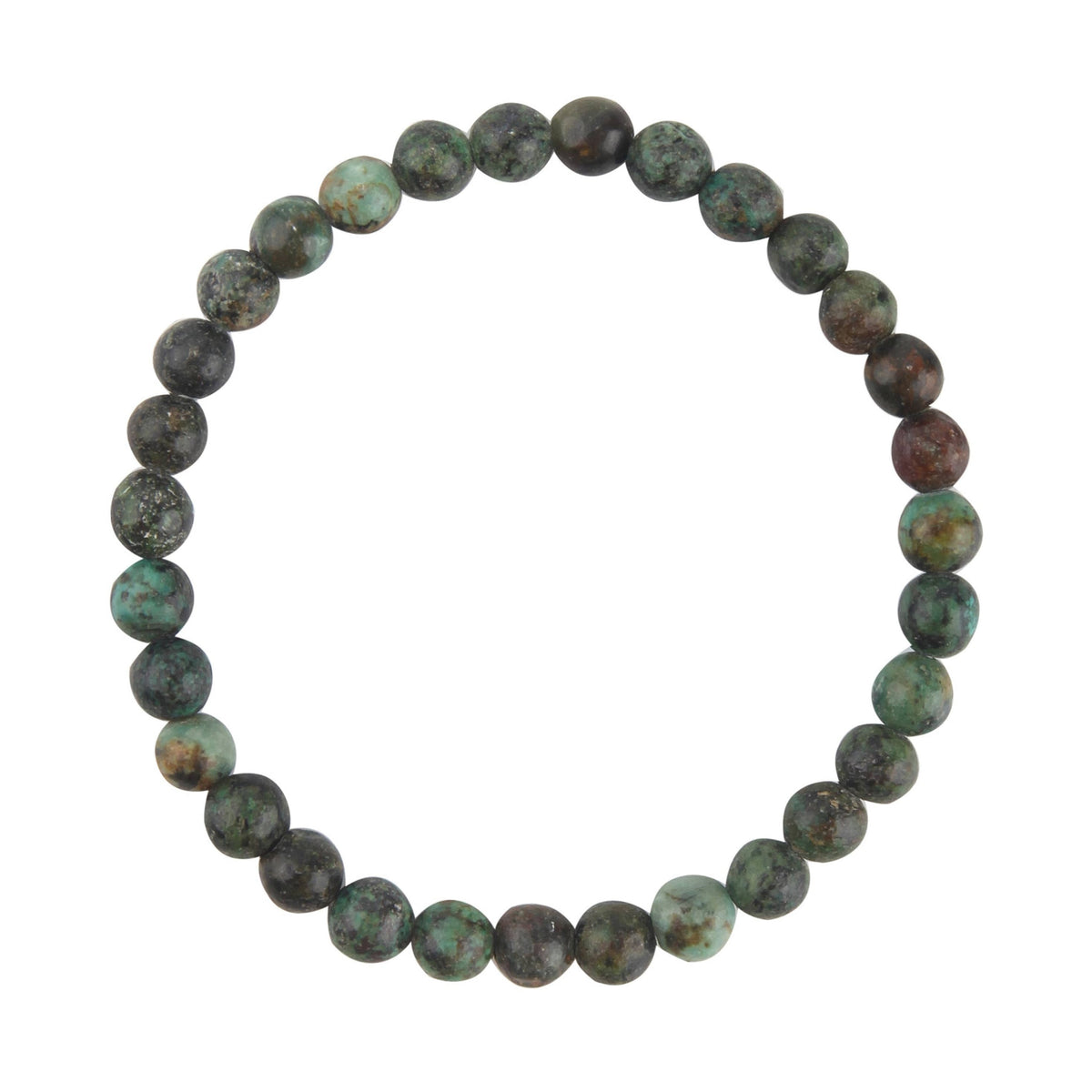 African Turquoise Stone Stretch Bracelet B2076-African Turquoise - 6MM