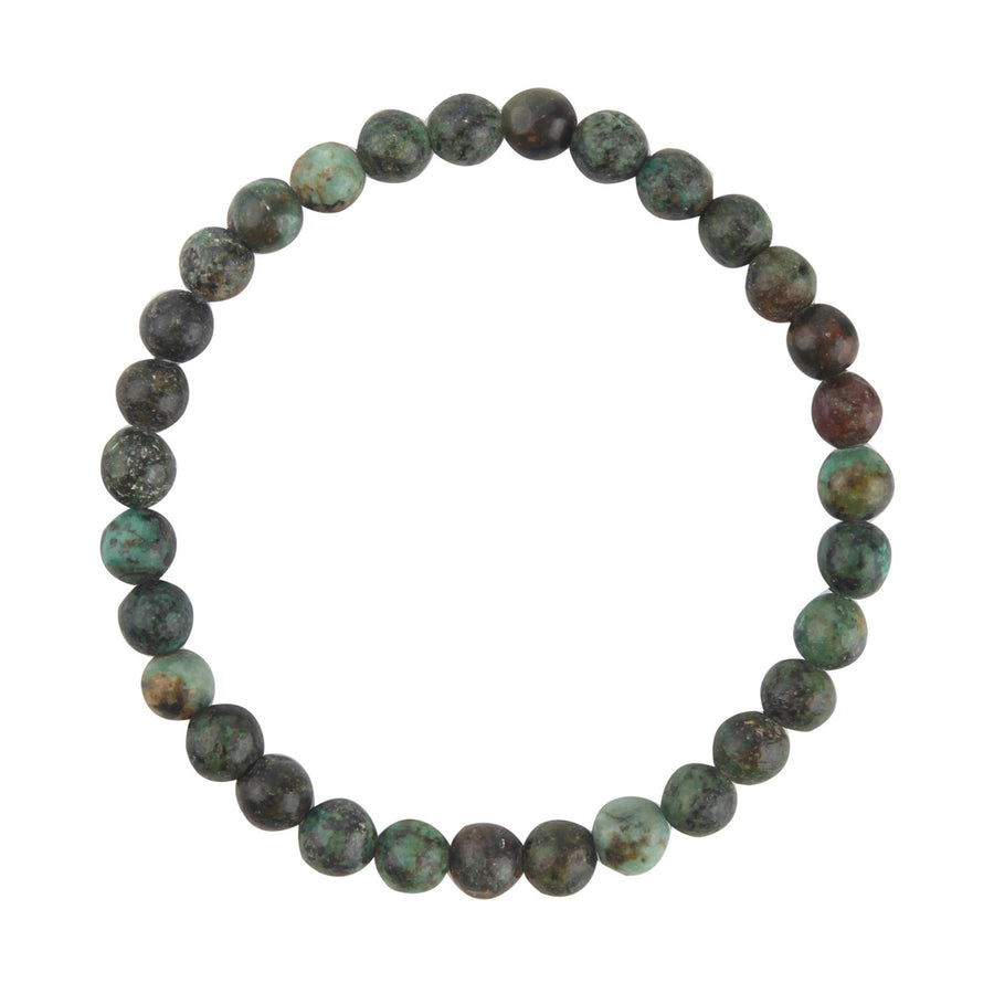 African Turquoise Stone Stretch Bracelet B2076-African Turquoise