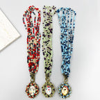 Random Frida Seed Bead Braided OT Necklace N5232 - view 15