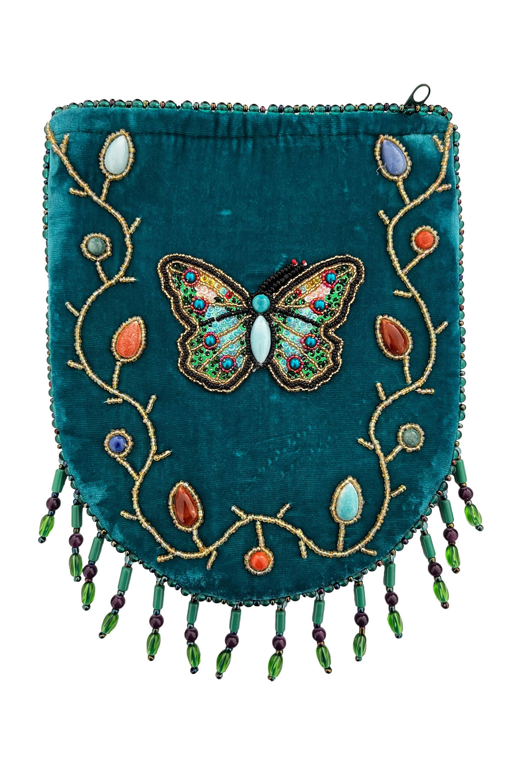 Skull Pattern Velvet Crossbody LUG