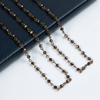 Crystal Beaded Chain Necklace N1163