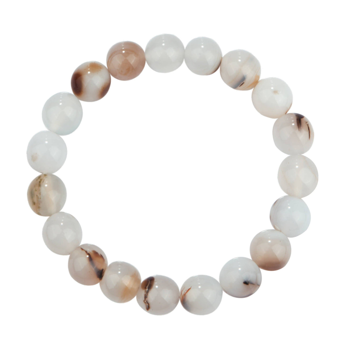 Dendritic Agate Stone Stretch Bracelet B2054-Dendritic Agate - 10MM