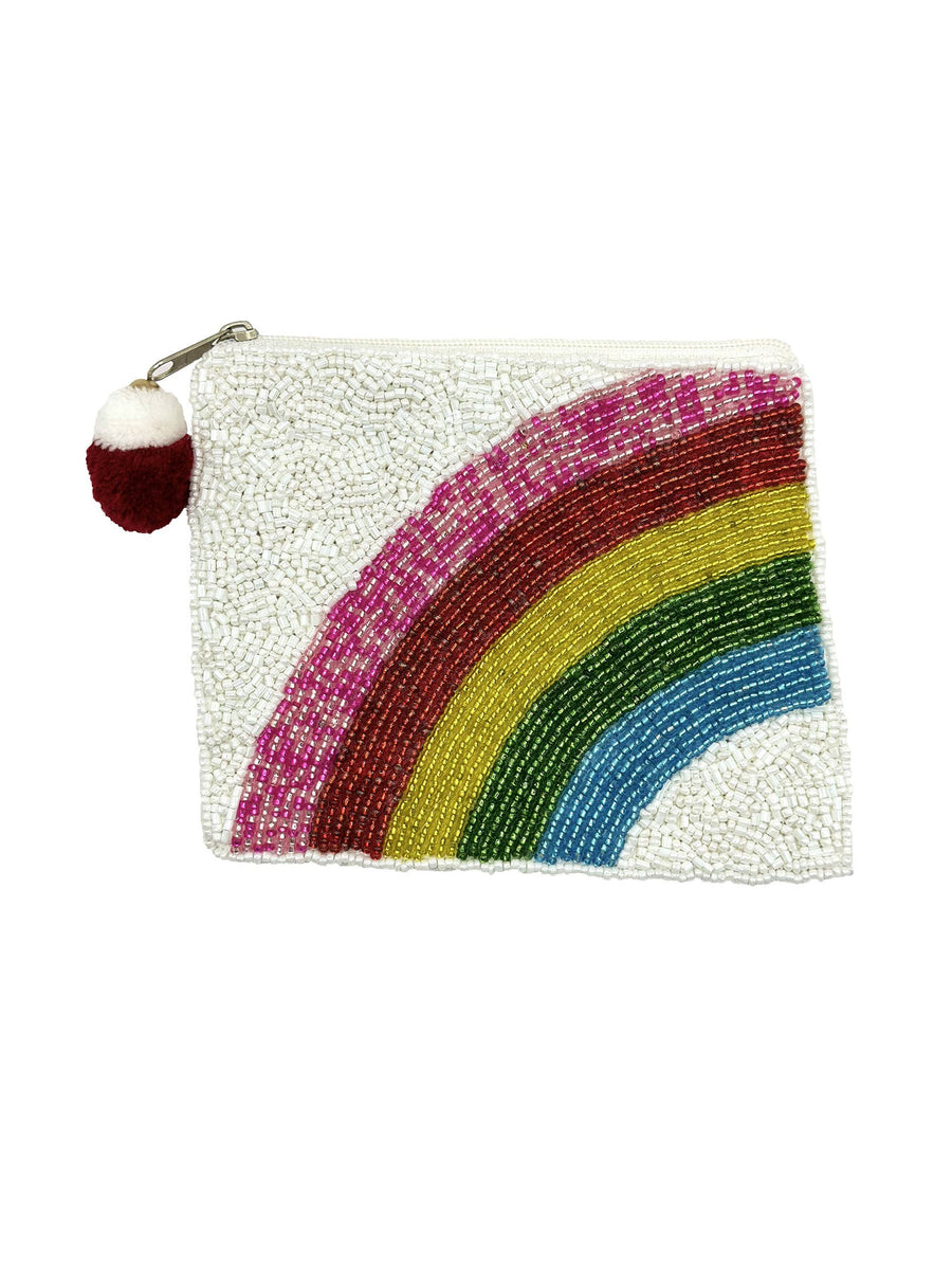 Rainbow Beaded Pouch LAC-CP-1397