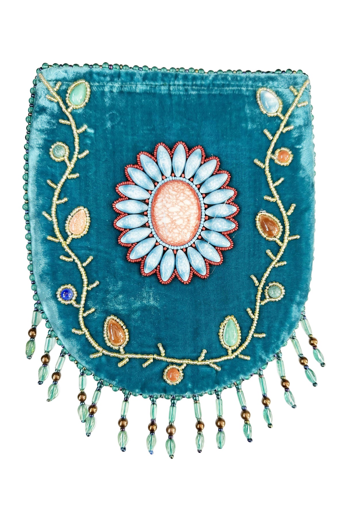 Skull Pattern Velvet Crossbody LUG