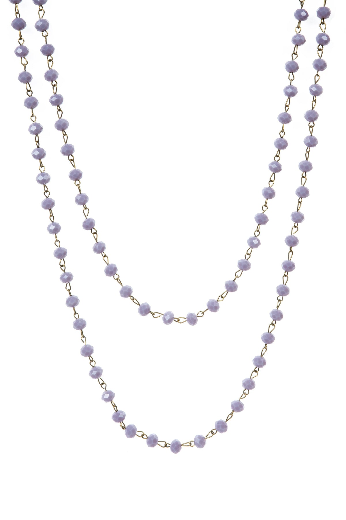 Crystal Beaded Chain Necklace N1163