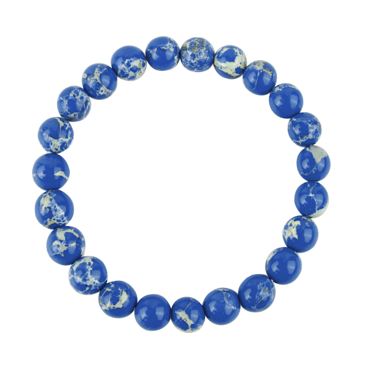 Composed Navy Emperor Stone Stretch Bracelet B2057-Composed Navy Emperor - 8MM