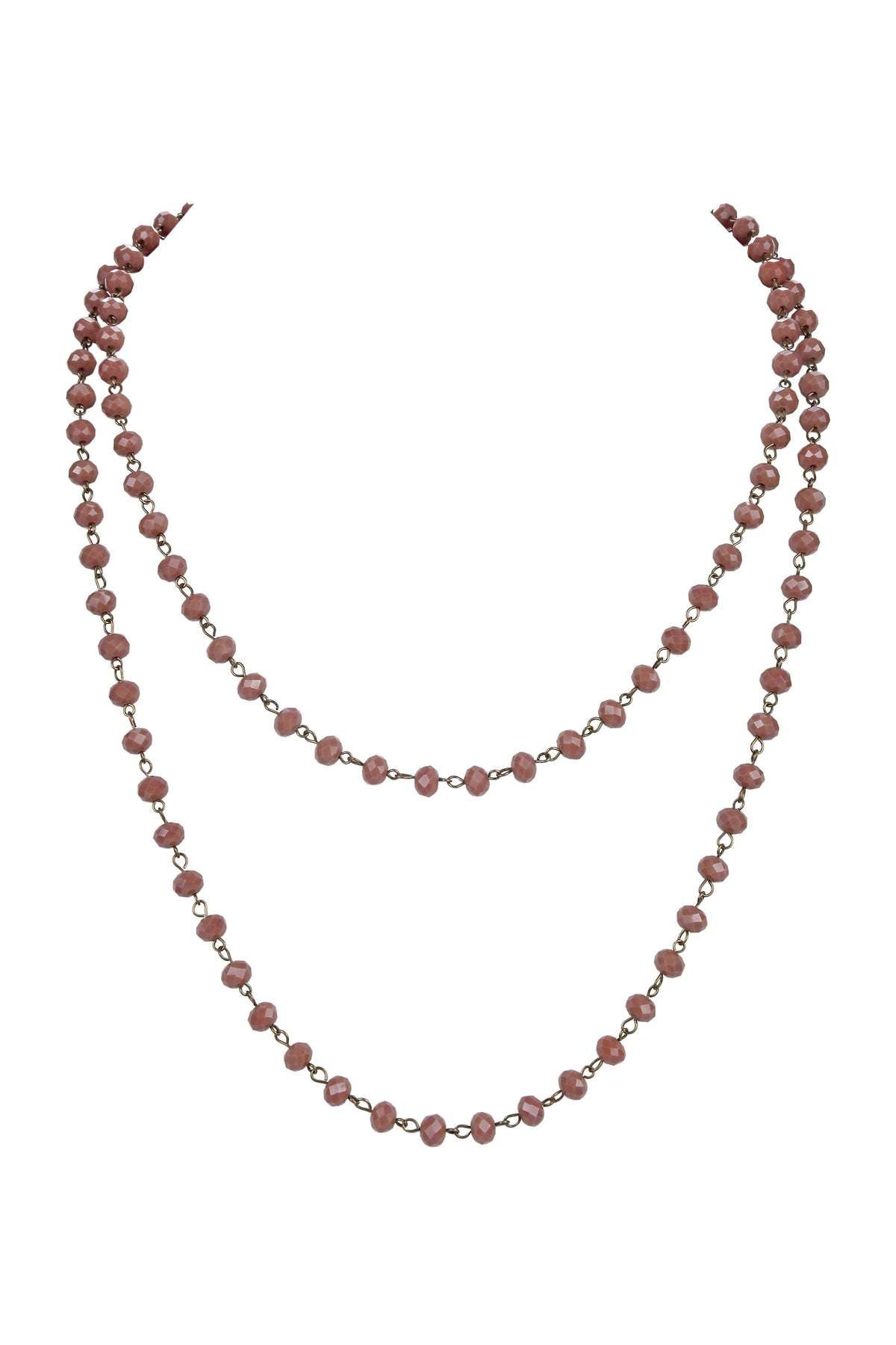 Crystal Beaded Chain Necklace N1163