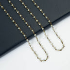 Crystal Beaded Chain Necklace N1163