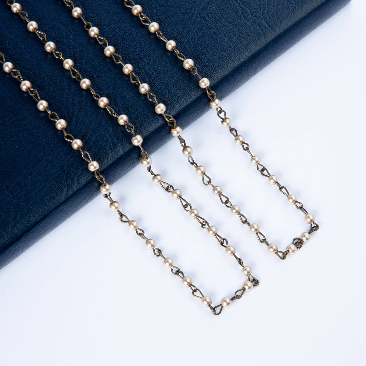 Crystal Beaded Chain Necklace N1163