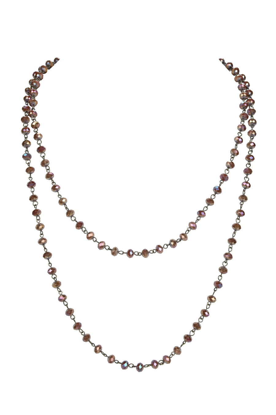 Crystal Beaded Chain Necklace N1163
