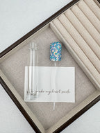 10 mL Ceramic Rhinestone Perfume Bottle CR0085 - Blue
