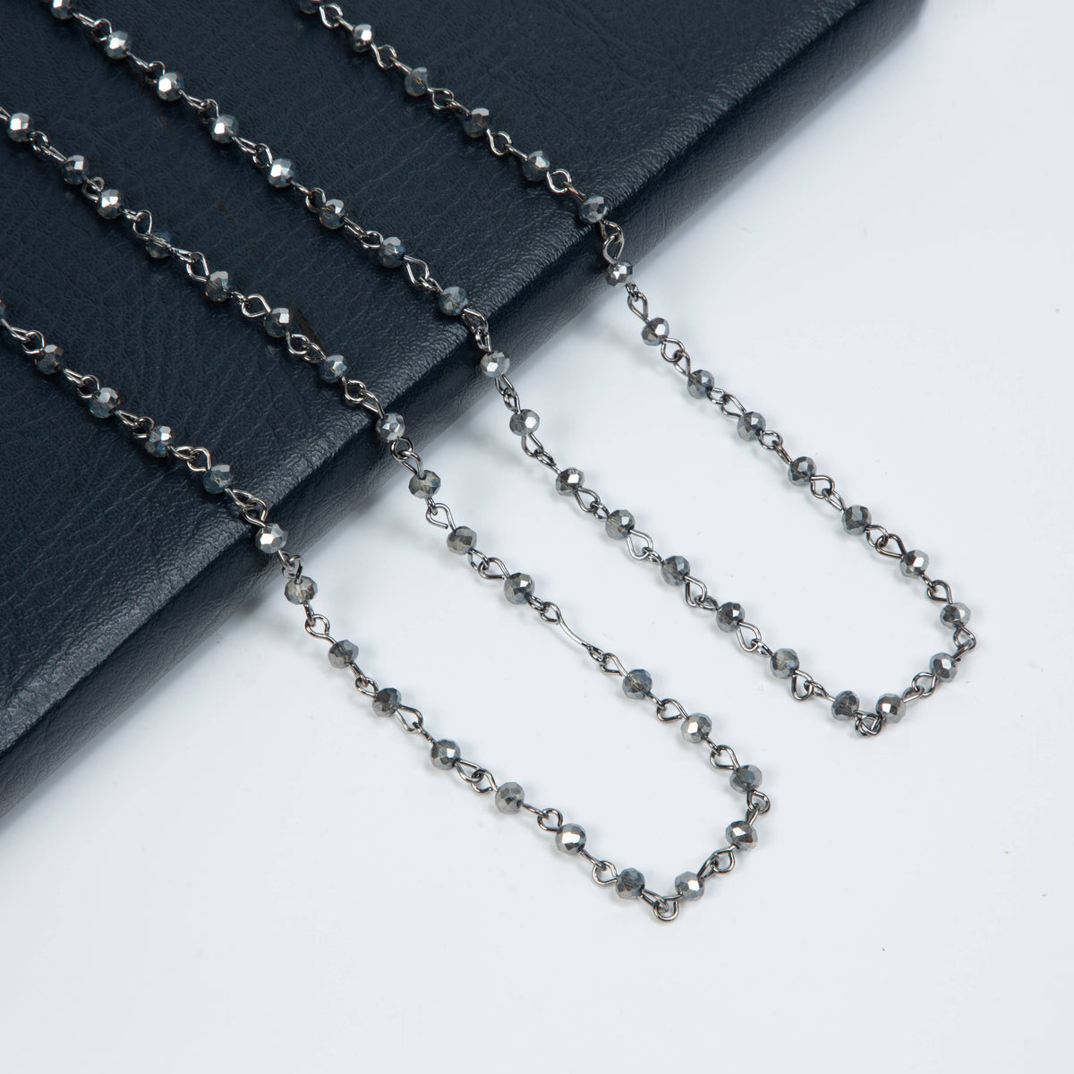 Crystal Beaded Chain Necklace N1163