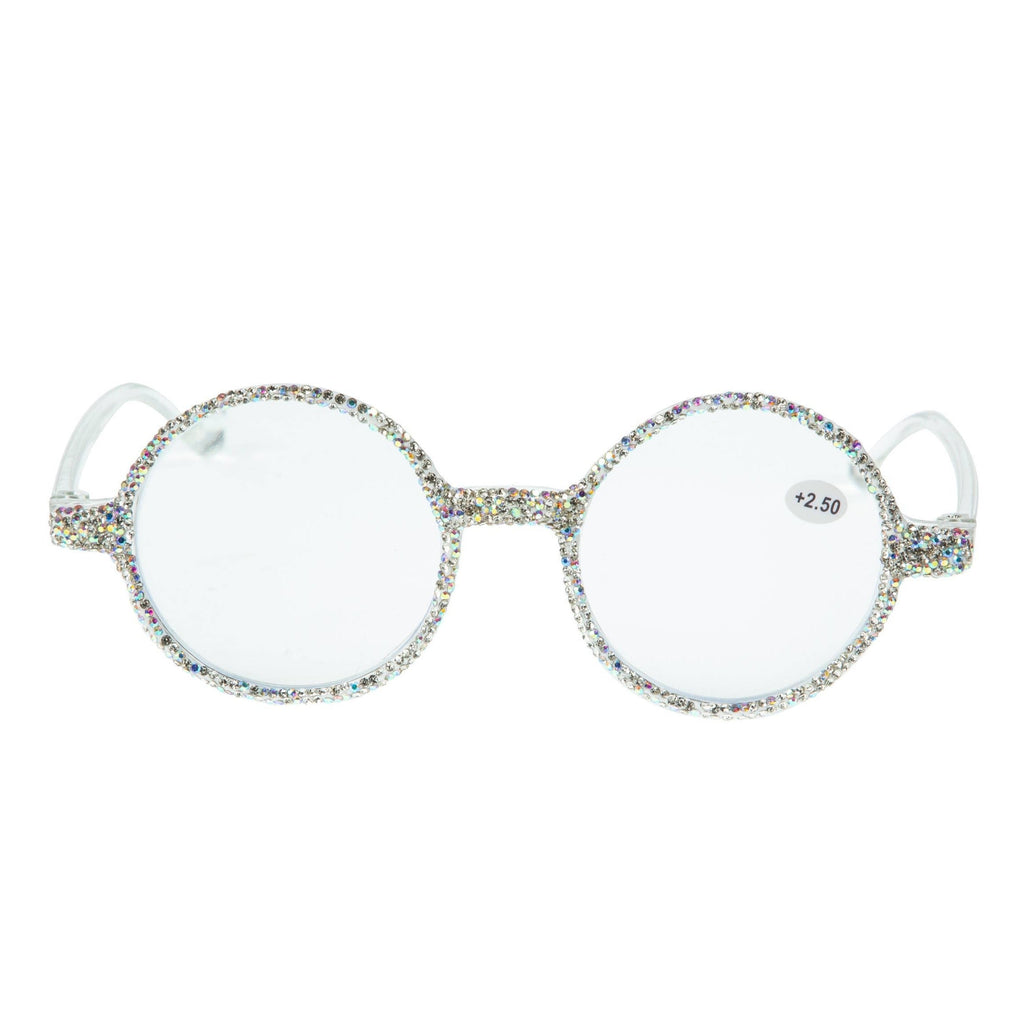 Handmade Rhinestone Round Reader G0432