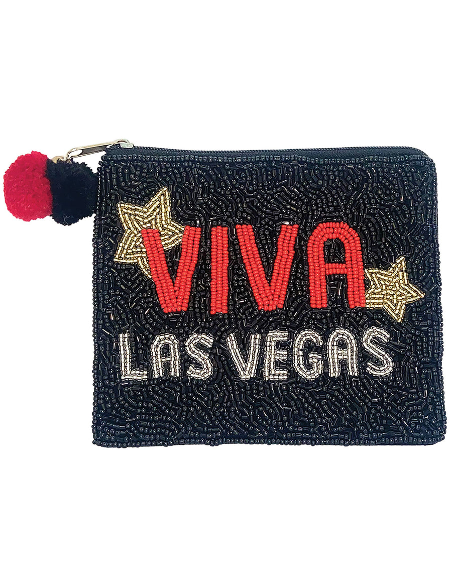 Viva Las Vegas Beaded  Pouch LAC-CP-1295