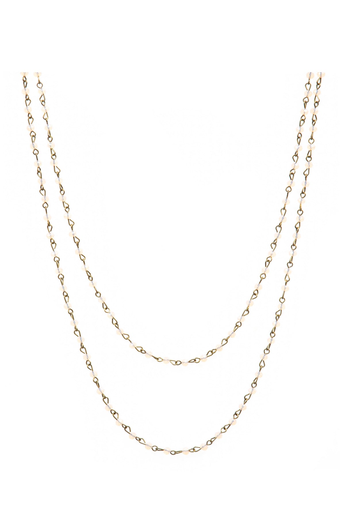 Crystal Beaded Chain Necklace N1163