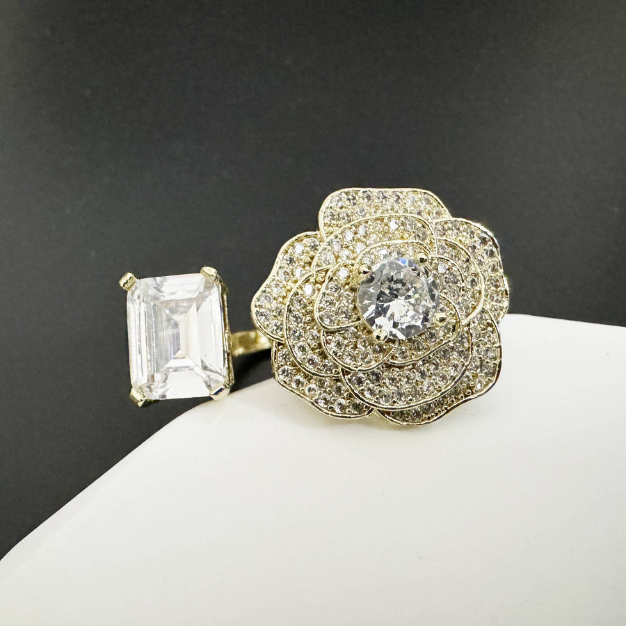 Floral Cubic Zirconia Rings R2494