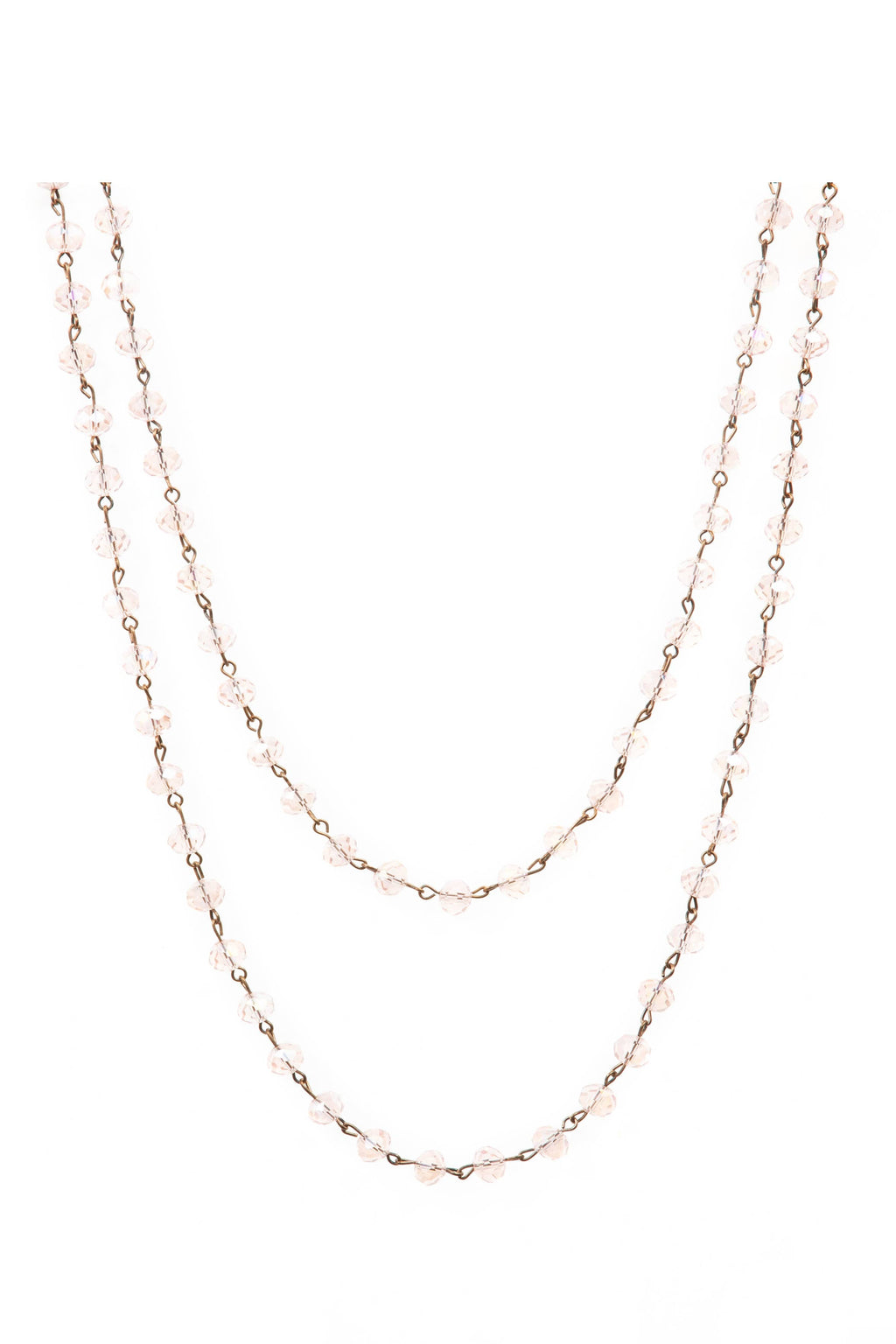 Crystal Beaded Chain Necklace N1163