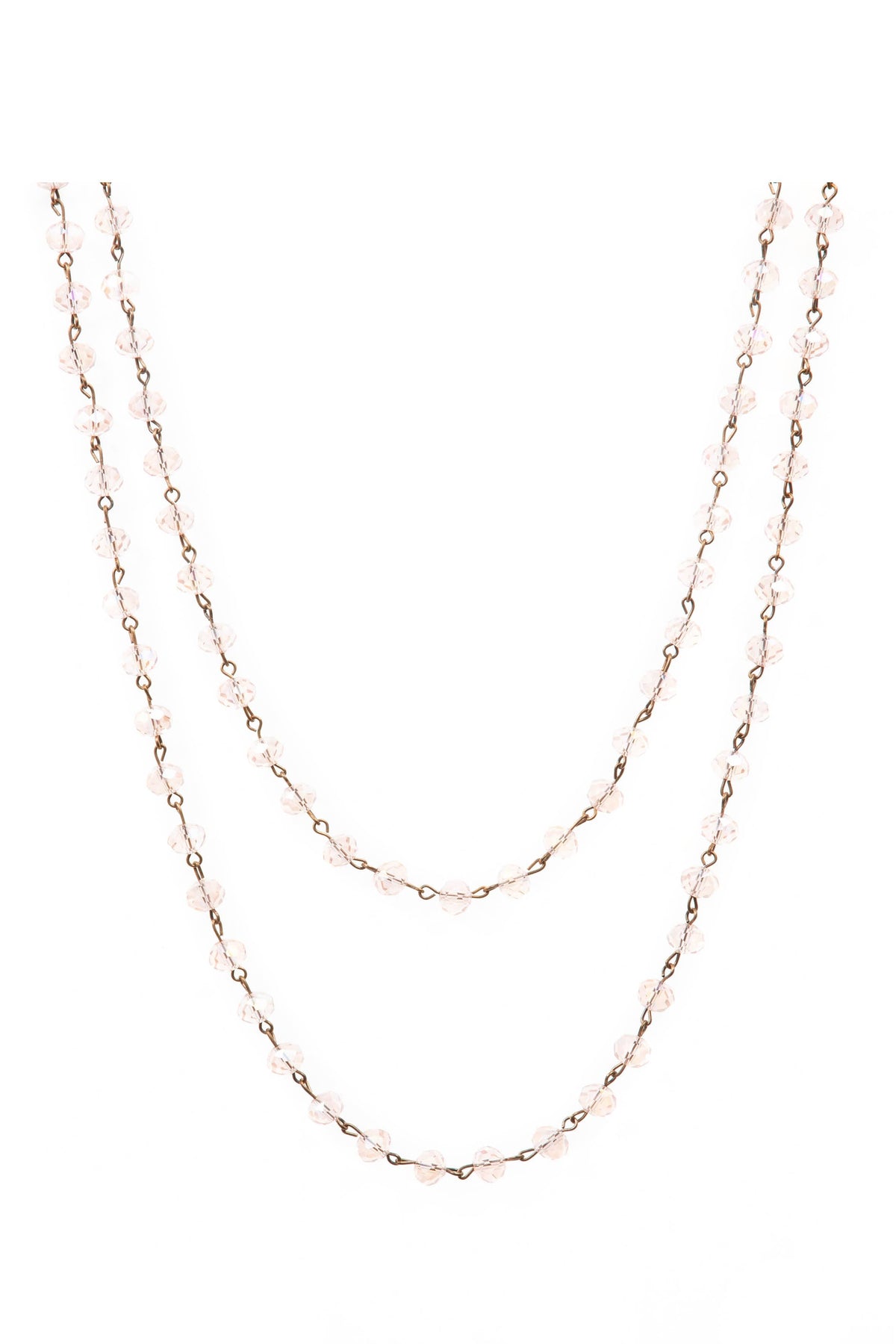 Crystal Beaded Chain Necklace N1163