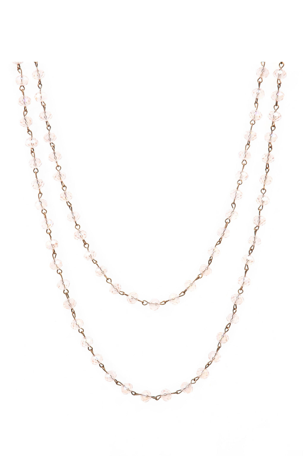 Crystal Beaded Chain Necklace N1163
