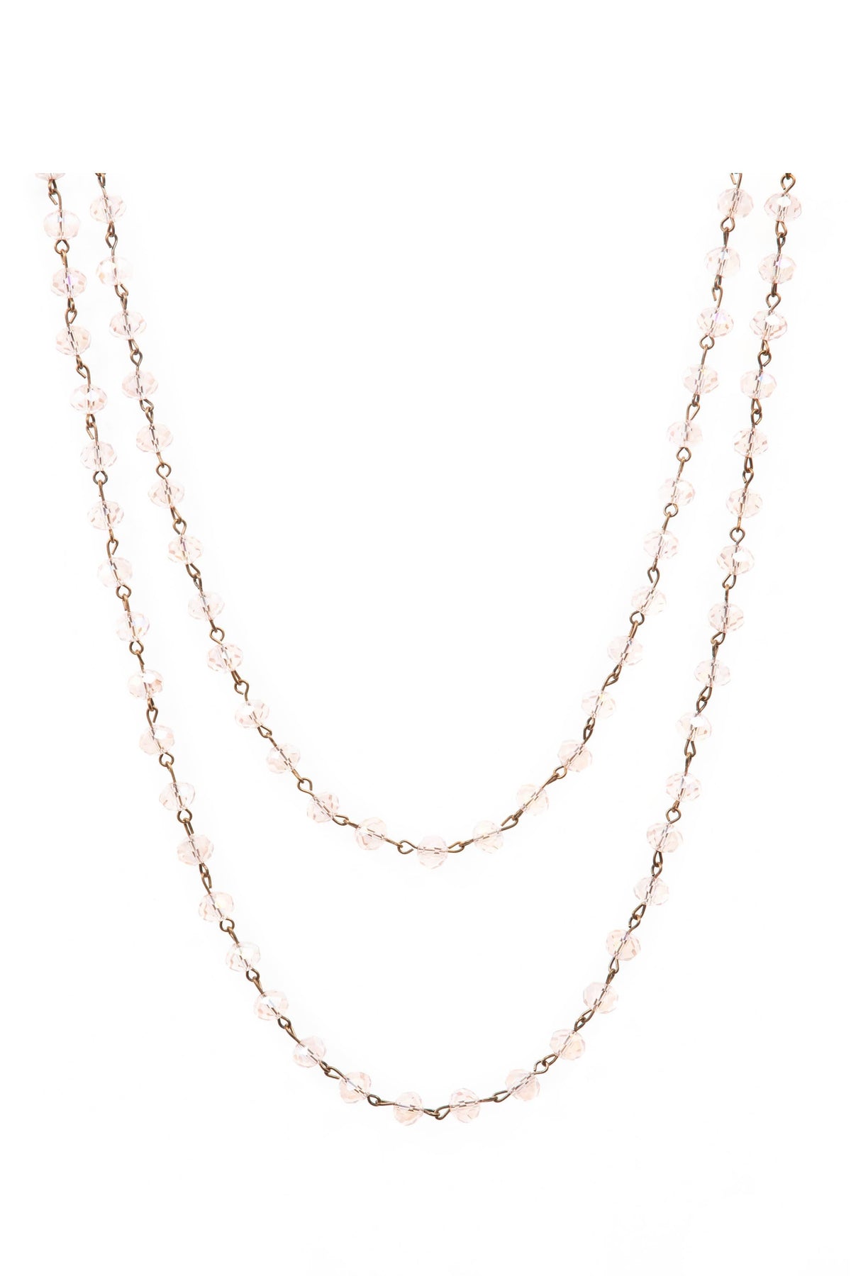 Crystal Beaded Chain Necklace N1163