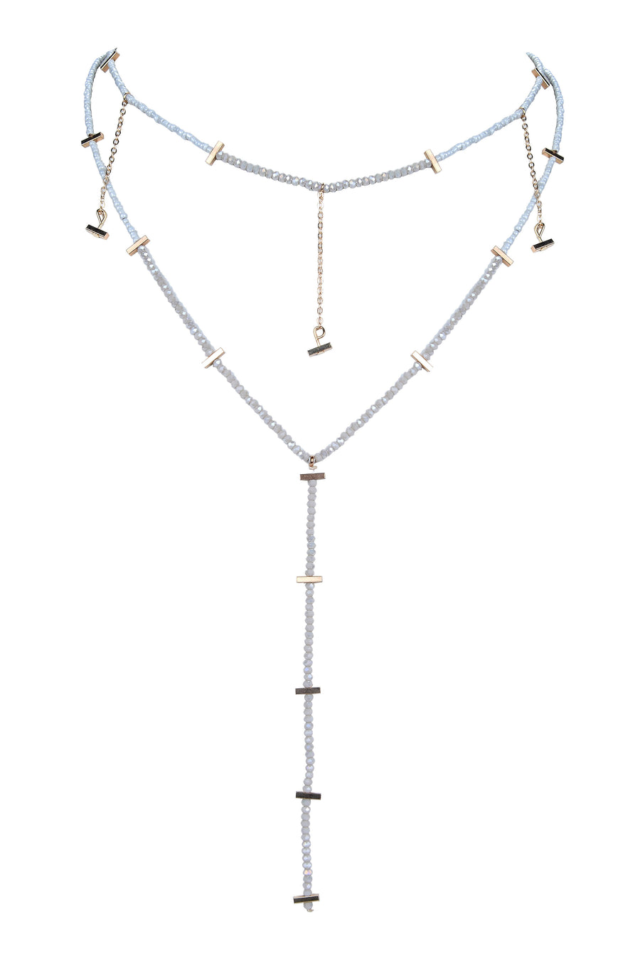Fashion Strand Tiny Crystal Pendant Necklace N3145