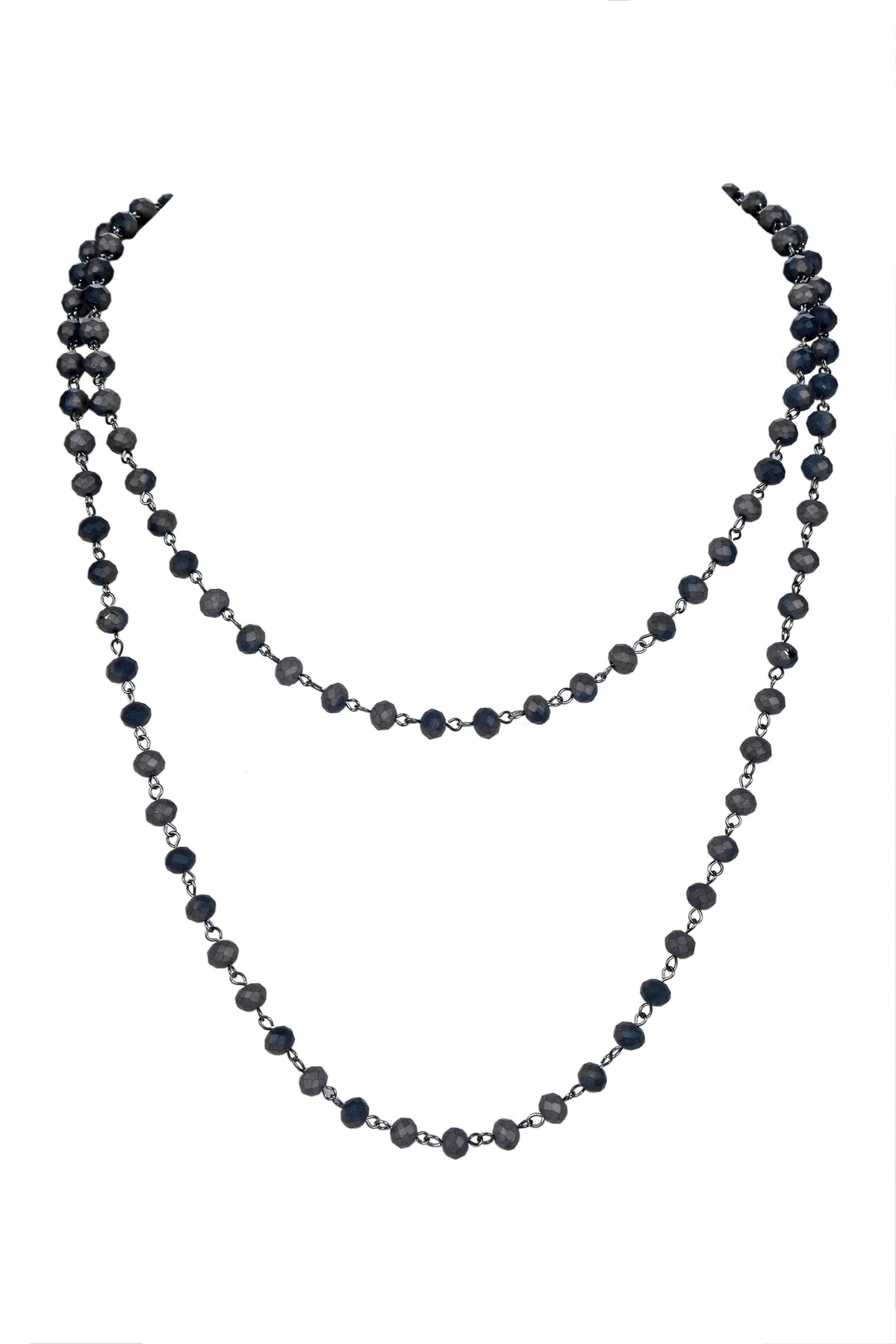 Crystal Beaded Chain Necklace N1163