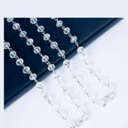 Crystal Beaded Chain Necklace N1163