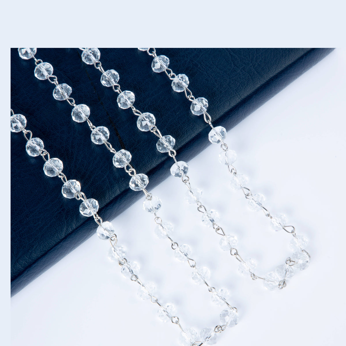 Crystal Beaded Chain Necklace N1163